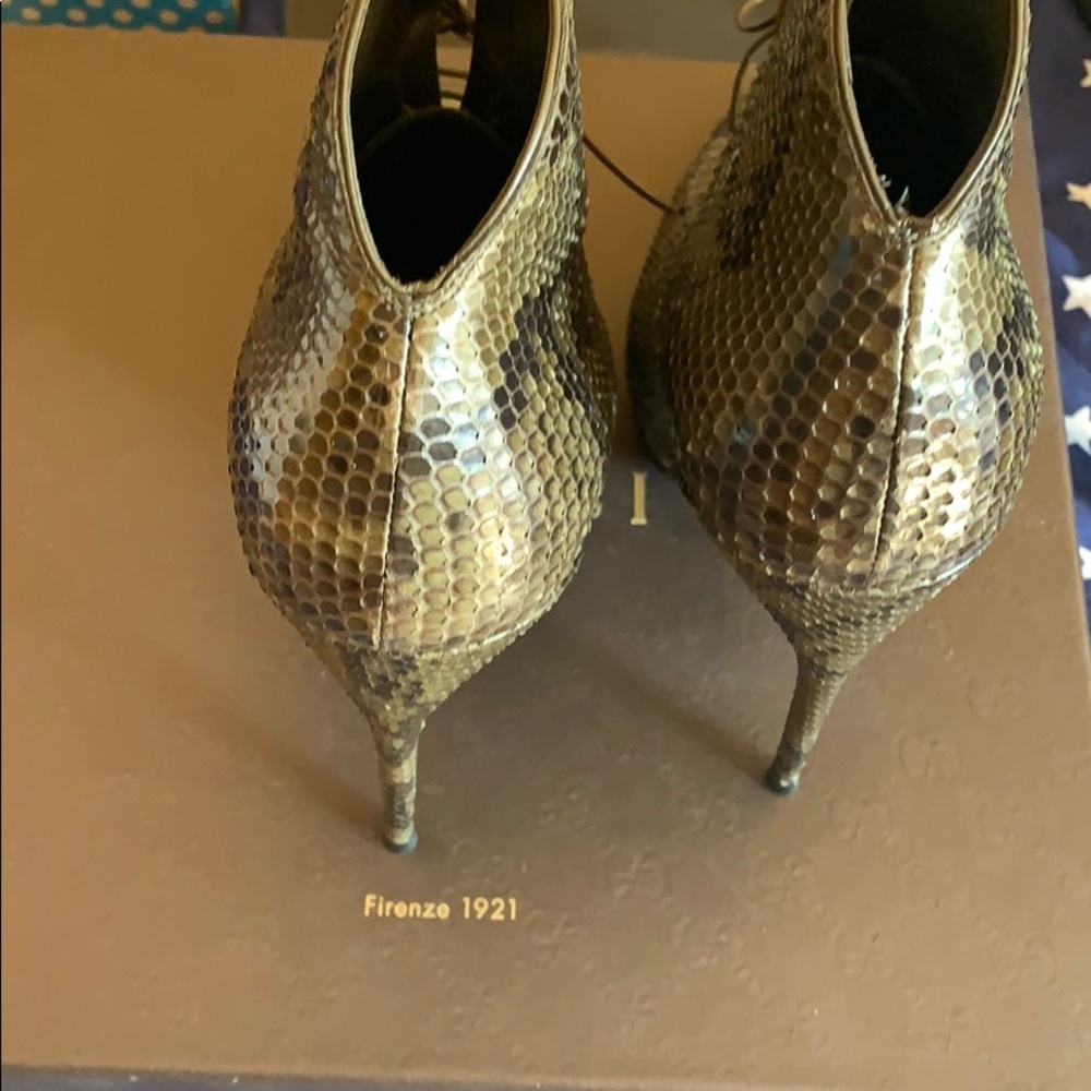 Gucci Python Booties 37 Worn Once - image 6